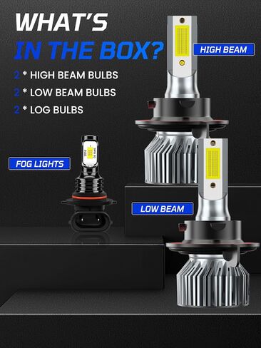Upgraded Light Bulbs Kit Compatible For Ford F250 F350 F450 Super Duty 2005-2022, 6500K White Plug-and-Play Super Bright Lights Bulbs - 6 Pack in Saudi Arabia