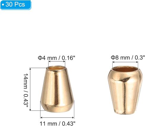 PATIKIL Metal Bell Stopper, Conical Cord Ends Lock Fastener Drawstring Ropes End Stopper in Kuwait