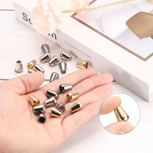 PATIKIL Metal Bell Stopper, Conical Cord Ends Lock Fastener Drawstring Ropes End Stopper in Kuwait
