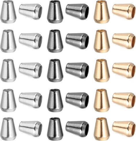 PATIKIL Metal Bell Stopper, Conical Cord Ends Lock Fastener Drawstring Ropes End Stopper in Kuwait