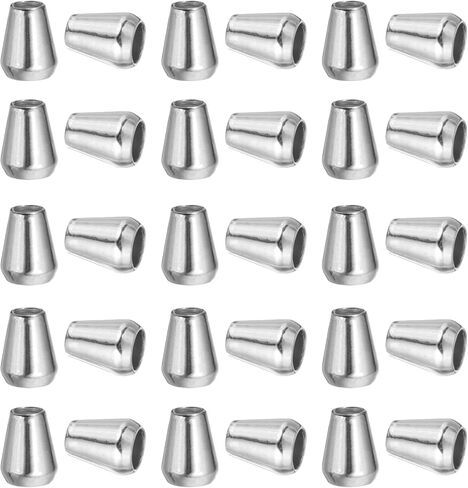 PATIKIL Metal Bell Stopper, Conical Cord Ends Lock Fastener Drawstring Ropes End Stopper in Kuwait