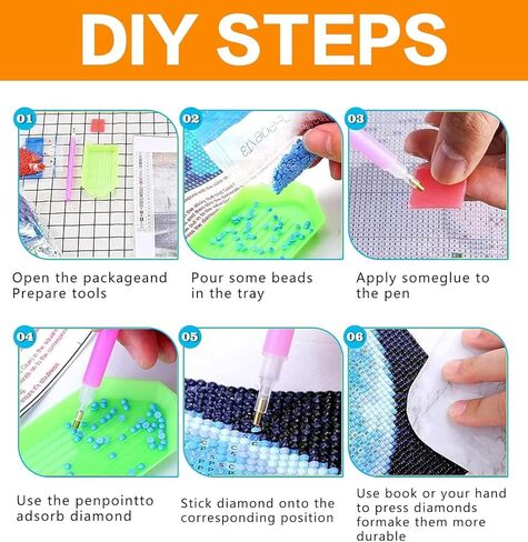 dipqyart 3 حزمة مجموعات الفن الماس للبالغين، مجموعات الرسم الماس عيد الميلاد للبالغين، 5d diy الحفر المستديرة جوهرة الفن الماس النقاط مجموعات لديكور المنزل هدية عطلة 12x16 بوصة (سانتا كلوز والرنة) in Kuwait