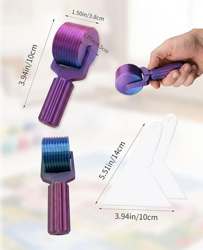 PASDUCHAS 2 Pack Diamond Art Roller, DIY Diamond Painting Accessories Kit with 2 Diamond Art Straightening Tools, Easy-Grip Pressing Wheel for Rhinestone Embroidery in Saudi Arabia
