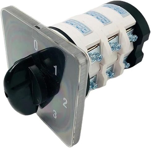 75A Cam Switch Silver Contact 0-3 Position 3 Poles Level Rotary Changeover Switches 12 Terminals YMZ12-75/3 in Saudi Arabia