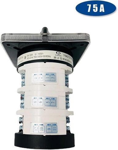 75A Cam Switch Silver Contact 0-3 Position 3 Poles Level Rotary Changeover Switches 12 Terminals YMZ12-75/3 in Saudi Arabia