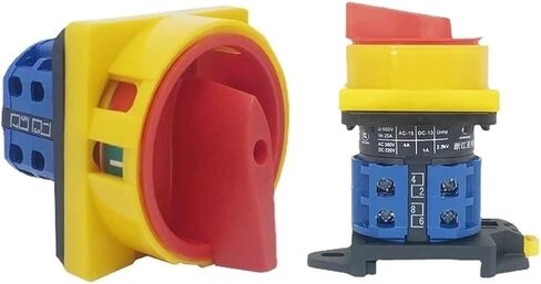 LW26GS-20A 25A DIN Rail mounting Off-ON Two-Stage CA10 48x48mm 64x64mm Circuit Breaker Isolator Padlock Rotary cam Switch(25A 48X48mmON-OFF-ON) in Saudi Arabia