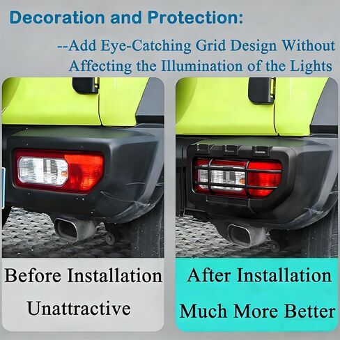 Tail Light Decoration Covers Rear Taillight Guard Trim for Suzuki Jimny 2019-2025 Car Lamp Protector Exterior Accessories Black H in Saudi Arabia