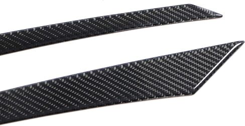 iJDMTOY Gloss Black Real Carbon Fiber Front Road Illuminating Light Eyebrow Covers Compatible with 2016-21 Honda Civic Sedan/Hatchback/Coupe in Kuwait