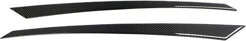 iJDMTOY Gloss Black Real Carbon Fiber Front Road Illuminating Light Eyebrow Covers Compatible with 2016-21 Honda Civic Sedan/Hatchback/Coupe in Kuwait