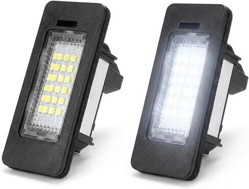 LED License Plate Light for BMW 1 3 5 X Series E90 E91 E92 E39 E60 E61 E70 X5 X3 X1 M3, 6000K-6500K Xenon White Error Free Tag Lamp Assembly, IP67 Waterproof Rear Number Plate Bulbs, 2-Pack in Saudi Arabia