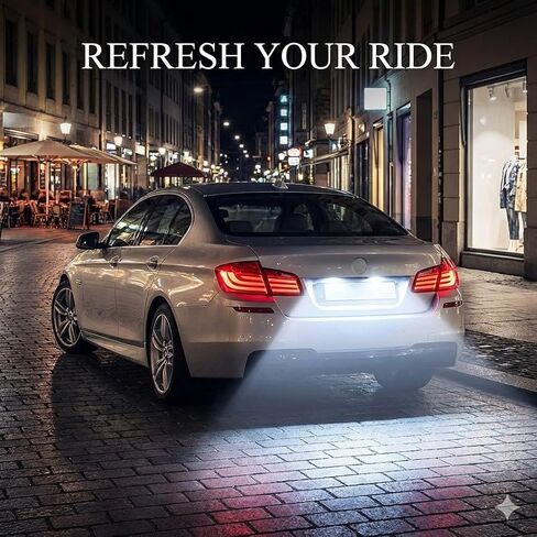 LED License Plate Light for BMW 1 3 5 X Series E90 E91 E92 E39 E60 E61 E70 X5 X3 X1 M3, 6000K-6500K Xenon White Error Free Tag Lamp Assembly, IP67 Waterproof Rear Number Plate Bulbs, 2-Pack in Saudi Arabia