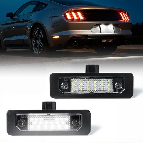 D-Lumina LED License Plate Light Tag Lamp Assembly for Fo-rd Mustang 1994-2004, Powered by 18-SMD 6000K White Tag Lights, Pack of 2 in Saudi Arabia