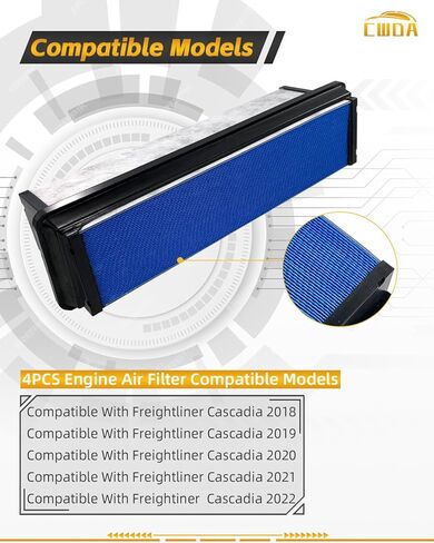 03-42776-010 4PCS Engine Air Filter Compatible With 2018 2019 2020 2021 2022 Freightliner Cascadia Replaces Donaldson 03-42776-010,0342776010 in Saudi Arabia