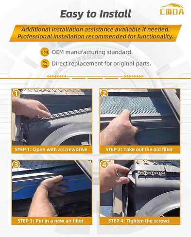 03-42776-010 4PCS Engine Air Filter Compatible With 2018 2019 2020 2021 2022 Freightliner Cascadia Replaces Donaldson 03-42776-010,0342776010 in Saudi Arabia
