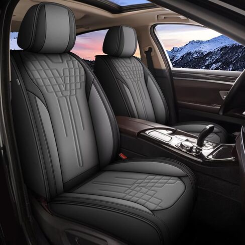 TTX LIGHTING Full Car Seat Covers Fit for Honda CR-V 2015-2026 2 Rows 5 Set Leather Waterproof Seat Protectors Automotive Seat Cushion with Airbag Compatible (5 Seats,Black&Grey) in Saudi Arabia