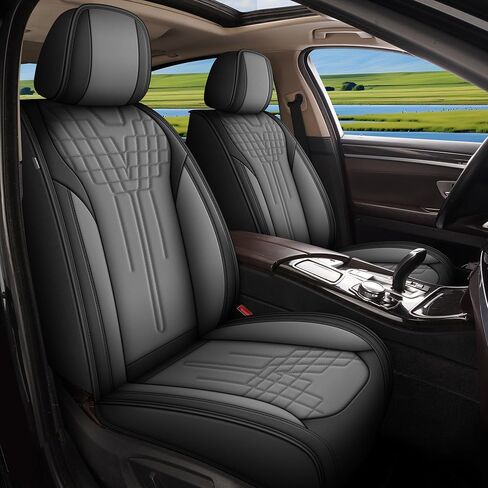 TTX LIGHTING Full Car Seat Covers Fit for Honda CR-V 2015-2026 2 Rows 5 Set Leather Waterproof Seat Protectors Automotive Seat Cushion with Airbag Compatible (5 Seats,Black&Grey) in Saudi Arabia