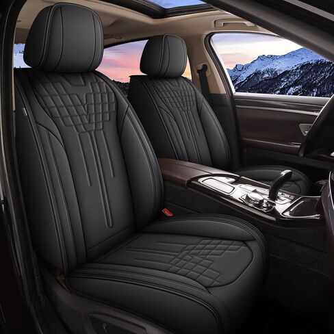 TTX LIGHTING Full Car Seat Covers Fit for Honda CR-V 2015-2026 2 Rows 5 Set Leather Waterproof Seat Protectors Automotive Seat Cushion with Airbag Compatible (5 Seats,Black&Grey) in Saudi Arabia