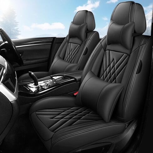Seat Covers Fit for Chevy Malibu 2009-2024 Nappa Faux Leather Car Seat Covers, Breathable and Comfortable seat Cover, Car Seat Protector Interior Accessories(Beige,5 Seats) in Saudi Arabia