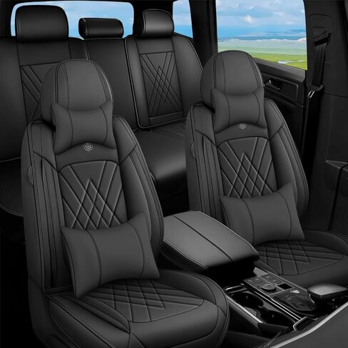 Seat Covers Fit for Chevy Malibu 2009-2024 Nappa Faux Leather Car Seat Covers, Breathable and Comfortable seat Cover, Car Seat Protector Interior Accessories(Beige,5 Seats) in Saudi Arabia