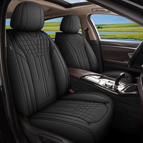TTX LIGHTING Full Car Seat Covers Fit for Honda CR-V 2015-2026 2 Rows 5 Set Leather Waterproof Seat Protectors Automotive Seat Cushion with Airbag Compatible (5 Seats,Black&Grey) in Saudi Arabia