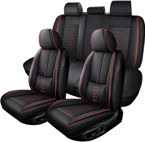 غطاء المقعد الأمامي لسيارة Lexus RX 350h/RX 350L/RX 400h/RX 450h/RX 450hL/RX 500h/RZ 300e/RZ 450e، أغطية مقاعد السيارة الجلدية، واقيات مقاعد السيارات المقاومة للماء (أسود، قياسي) in Kuwait