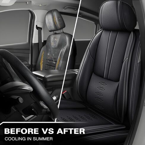 غطاء المقعد الأمامي لسيارة Lexus RX 350h/RX 350L/RX 400h/RX 450h/RX 450hL/RX 500h/RZ 300e/RZ 450e، أغطية مقاعد السيارة الجلدية، واقيات مقاعد السيارات المقاومة للماء (أسود، قياسي) in Kuwait