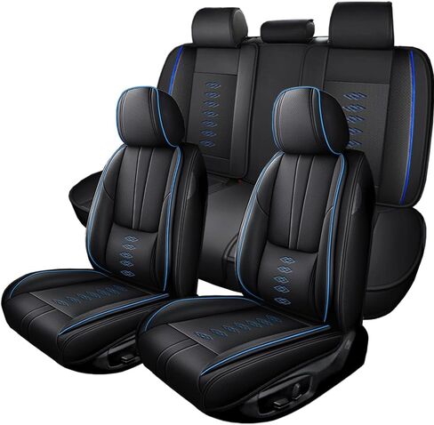 غطاء المقعد الأمامي لسيارة Lexus RX 350h/RX 350L/RX 400h/RX 450h/RX 450hL/RX 500h/RZ 300e/RZ 450e، أغطية مقاعد السيارة الجلدية، واقيات مقاعد السيارات المقاومة للماء (أسود، قياسي) in Kuwait