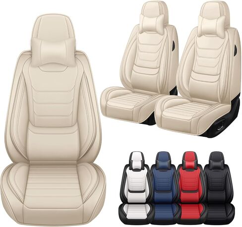 Car Seat Covers for Volvo XC60 2010-2026, Luxury Nappa Leather Automotive Seat Covers, Anti-Slip Breathable Seat Cushion with Memory Foam Lumbar Support, 5 Seats, Black in Saudi Arabia