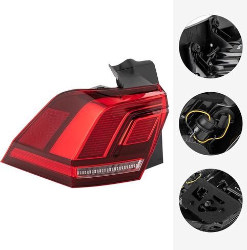 LYNICESHOP Rear Tail Light Brake Lamp with LED DRL & Turn Signal for Volkswagen Tiguan 2018 2019 2020 2021 2022 2023, Left Halogen Tail Light Assembly 5NN945095A 5NN945096A (Left Driver Side) in Saudi Arabia