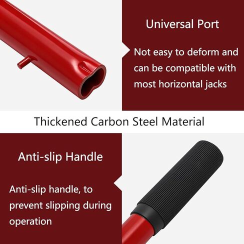 Hedume 2 Pack 2 Ton Jack Handle Replacement, Horizontal Hydraulic Floor Jack Handle for Automotive Car (Red) in Kuwait