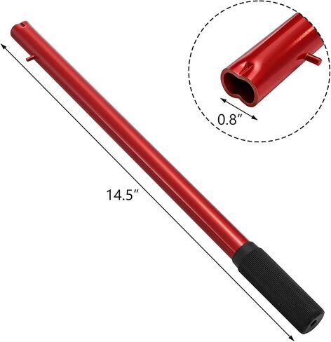 Hedume 2 Pack 2 Ton Jack Handle Replacement, Horizontal Hydraulic Floor Jack Handle for Automotive Car (Red) in Kuwait