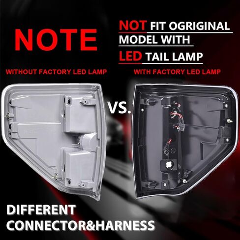 PIT66 Tail Lights,Compatible with 2009 2010 2011 2012 2013 2014 Ford F150 Tail Lamp Driver And Passenger Side Rear Lamp Brake Taillights Assembly Accessories in Kuwait