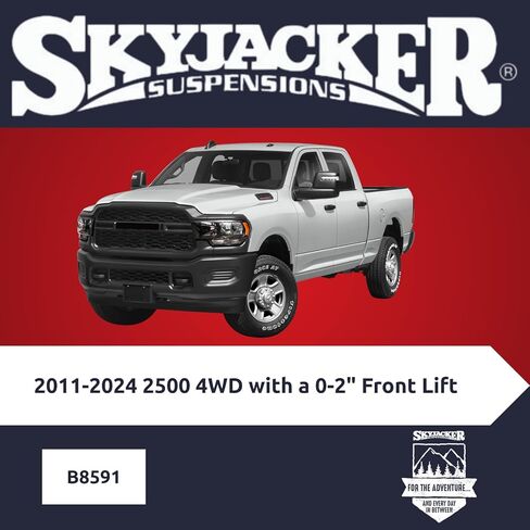 TrendsAuto Skyjacker Set of Front 8500 Black MAX Series Shock Absorbers fits 2011-2024 RAM 2500 4WD with a 0-2" Front Lift | Long Lasting | Enhanced Absorption and Reliability | TrendsAuto Decal in Kuwait