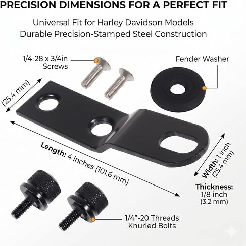 Seat Bracket for Harley Davidson Rear Fender Studplate Replaces 10545BB with Washers and Screws in Saudi Arabia