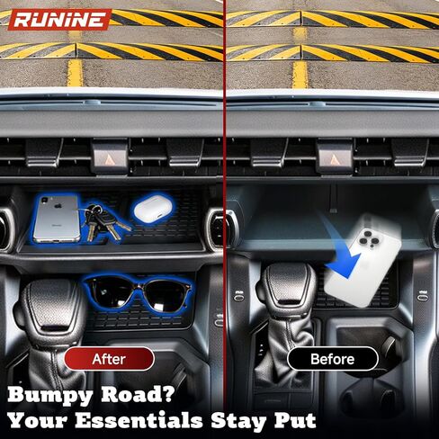 3PCS Center Console Silicone Mats for 2026 Toyota RAV4, Wireless Charging Protective Mat, Center Console Storage Mat, and Passenger Storage Mat, 2026 RAV4 Interior Accessories Anti-Slip Cover Pads in Saudi Arabia