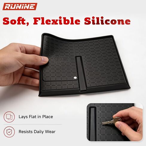3PCS Center Console Silicone Mats for 2026 Toyota RAV4, Wireless Charging Protective Mat, Center Console Storage Mat, and Passenger Storage Mat, 2026 RAV4 Interior Accessories Anti-Slip Cover Pads in Saudi Arabia
