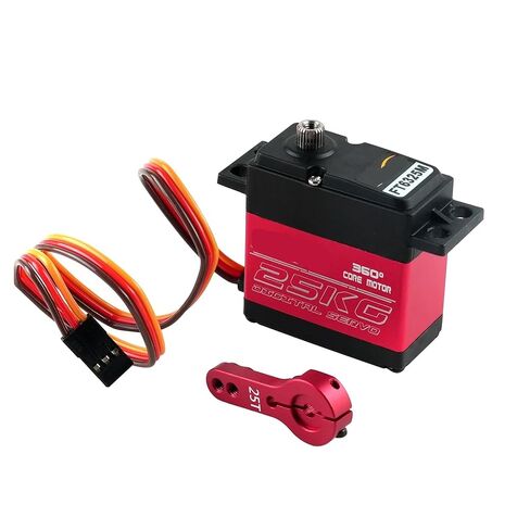 FT6325M 7.4V 25KG 360 Degree Motor Digital Servo Metal Gear 25T Arm in Saudi Arabia