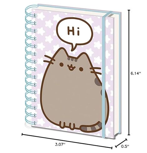 Pyramid International | Pusheen | A5 | Notebook | Purple | Hi & Bye | Lined | Present | Birthday | Christmas | Kids | Adult in Kuwait