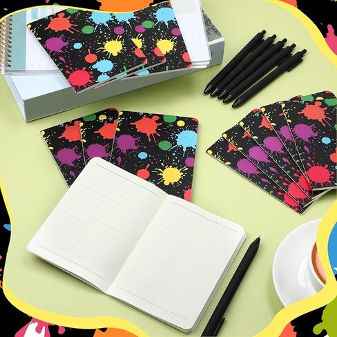 Resurhang 50 Pcs Glow in the Dark Notebooks with Pens Neon Party Favors Glow Theme Notepads for Neon Theme Event Decoration Supplies Kids Birthday Goodie Bag Fillers School Classroom in Kuwait