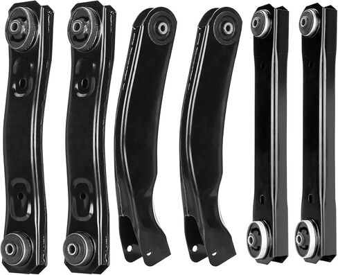 Front Upper Lower Control Arms for Jeep Grand Cherokee 1999 2000 2001 2002 2003 2004 + Rear Lower Trailing Control Arms Suspension Kit K640797 K640773 D251028 6PCS in Kuwait