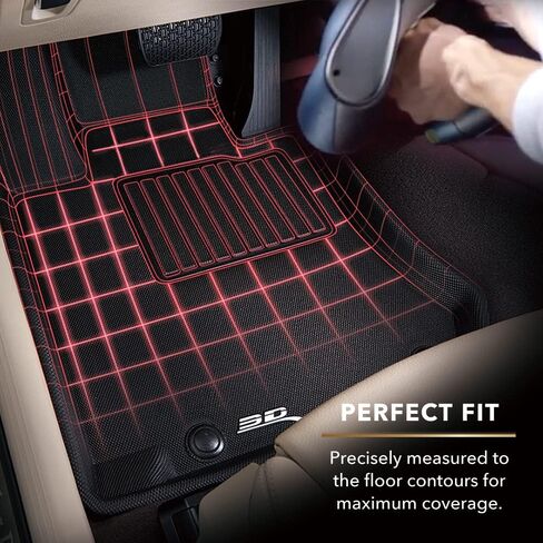3D MAXpider Kagu Floor Mat (Black) Compatible with Mazda MX-5 2006-2015 - Front Row in Kuwait