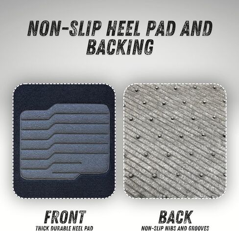 ecoMats Carpet Floor Mats Custom Fit for 2020 to 2025 Kia Soul, with Non-Slip Driver Heel Pad and Safety Locks, Front and Rear Set, Black in Kuwait