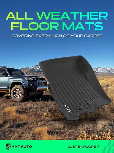 YHTAUTO Floor Mats & Cargo Mat Compatible with Ford Expedition EL & Lincoln Navigator L 2011-2017 (with 2nd Row Bucket Seats Without Center Console), TPE Floor Liners All-Weather Protection Custom Fit in Kuwait