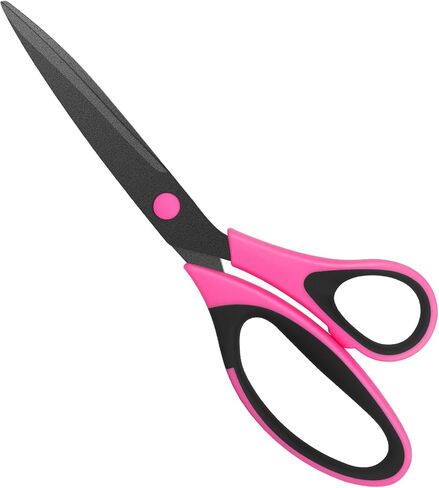 Multi-purpose Scissors, Featuring Titanium Alloy Non-Stick Teflon-Coated Stainless Steel Blades and Soft Rubber Handles, Suitable for Home Use, Household Sewing, Office and School settings in Saudi Arabia