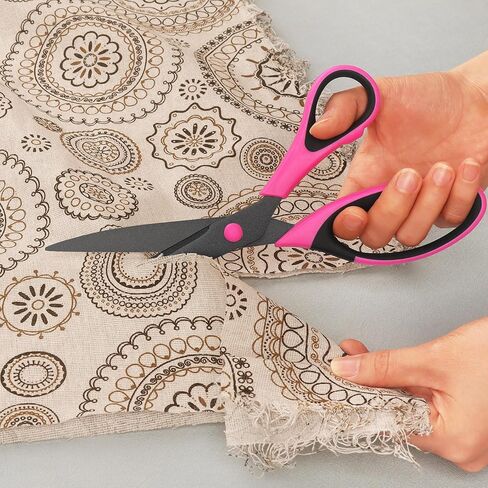 Multi-purpose Scissors, Featuring Titanium Alloy Non-Stick Teflon-Coated Stainless Steel Blades and Soft Rubber Handles, Suitable for Home Use, Household Sewing, Office and School settings in Saudi Arabia