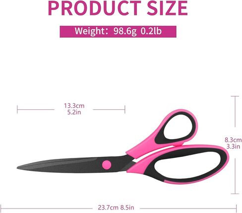 Multi-purpose Scissors, Featuring Titanium Alloy Non-Stick Teflon-Coated Stainless Steel Blades and Soft Rubber Handles, Suitable for Home Use, Household Sewing, Office and School settings in Saudi Arabia