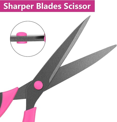 Multi-purpose Scissors, Featuring Titanium Alloy Non-Stick Teflon-Coated Stainless Steel Blades and Soft Rubber Handles, Suitable for Home Use, Household Sewing, Office and School settings in Saudi Arabia