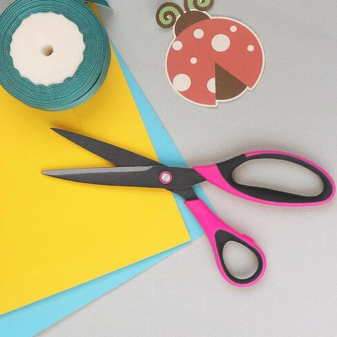 Multi-purpose Scissors, Featuring Titanium Alloy Non-Stick Teflon-Coated Stainless Steel Blades and Soft Rubber Handles, Suitable for Home Use, Household Sewing, Office and School settings in Saudi Arabia