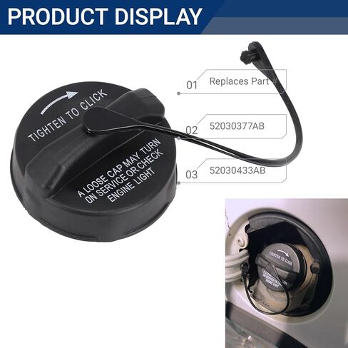 Gas Cap Fuel Cap Compatible with Ram Fiat JK TJ Cherokee Ram 1500 2500 3500 Charger Challenger Durango Journey 200 300 Aspen Sebring For Fuel Tank Sealing in Saudi Arabia