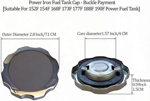 Metal Gas Fuel Tank Cap for Honda GX160 GX200 4HP-13HP Engine, 152F 154F 168F 173F 177F 188F 190F. in Saudi Arabia
